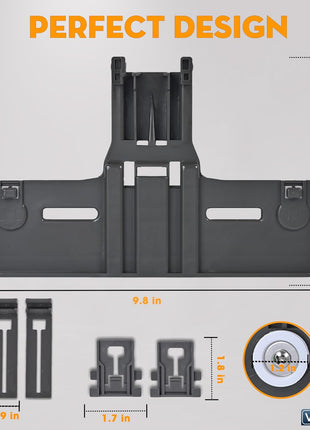 Upgraded Dishwasher Top Rack Adjuster Replacement for Whirlpool WDT750SAHZ0 WDT730PAHZ0 WDTA50SAHB0 WDTA50SAHZ0 WDT970SAHZ0 WDT910SAYM1 WDT730PAHV0 WDT910SAYM2 WDT910SAYM3 Dishwasher, 2 PACK