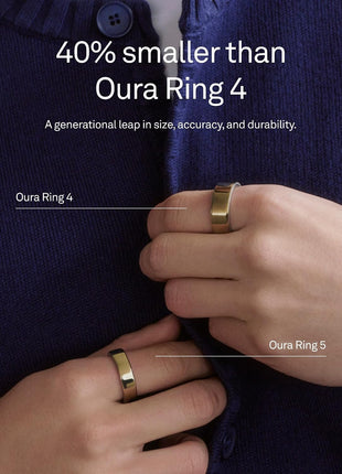 Oura Ring 5 Smart Wearable - Gold - Size 8 - Fitness & Sleep Tracker