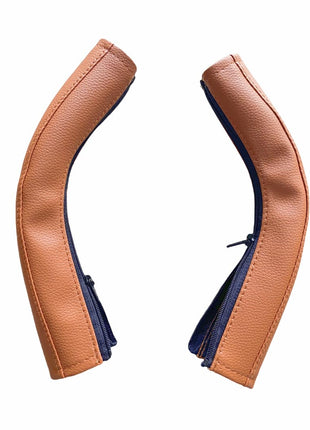 Baby Stroller Handle Protect Cover Compatible for Uppababy Vista V1 V2 Stroller, Armrest Bar Sleeve Case, Stroller Accessories, One Pair (Brown)