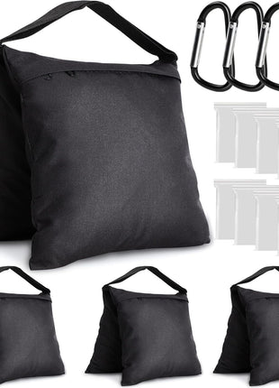 Aimosen 4 Packs Sandbags Weight Bags for Light Stand Photography Video Equipment, Heavy Duty Saddlebag for Backdrop Stand, Photo Tripod, Canopy, Pop up Tent, Umbrella Base, Fishing Chair, Picnic Table