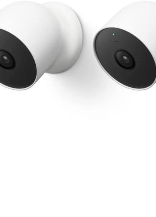 Google Nest Cam Outdoor or Indoor, Battery - 2nd Generation - 2 Count (Pack of 1) | Home security camera, built-in intelligent alerts, 1080p HDR video, works with Google Home and Alexa