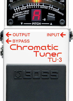 BOSS TU-3 Chromatic Floor Tuner for Guitar and Bass | Industry-Standard Performance | Tank-Tough BOSS Stompbox Body | 21-Segment LED Meter | Accurate to  One Cent | Accu-Pitch Sign Function
