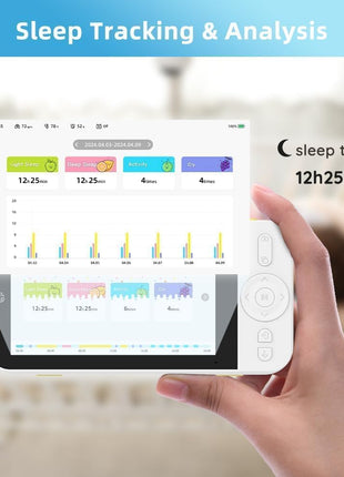 Ellie Baby Pro 5inch Monitor with 2.5K FHD Camera, Night Vision, 2-Way Audio, Pan-Tilt-Zoom, Crib & Wall Mount All Inside, No WiFi, No Subscription, with APP