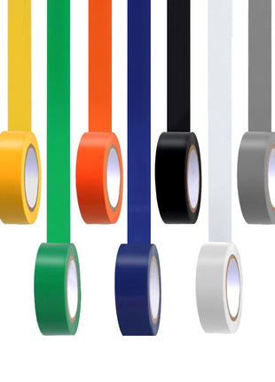 Romeda 9 Pack Coloured Electrical Tape, Electrical Tape Colours Water, Sun, and Oil Resistant, Electrical Tape is Suitable for Most Domestic, Commercial, and Industrial environments.