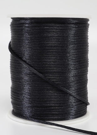 2 mm x 330 Feet Satin Nylon Cord, Silky Smooth Nylon String for Jewelry Making Bracelet Necklaces Beading Thread Rattail Macrame Kumihimo Chinese Knot Craft