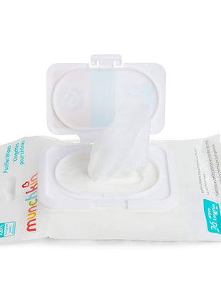 Munchkin Arm & Hammer Pacifier Wipes - Safely Cleans Breast Pump Parts and Feeding Essentials for Baby and Toddler, 2 Pack, 72 Wipes