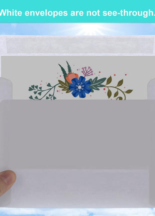 Joyberg 50 Packs 5x7 Envelopes, White A7 Envelopes for Invitations, Printable, Self Seal for Weddings, Invitations, Photos, Postcards, Greeting Cards, Mailing