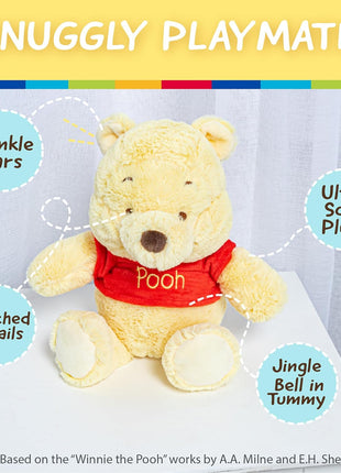 Kids Preferred Disney Baby Winnie the Pooh and Friends Stuffed Animal with Jingle and Crinkle, Pooh 12"