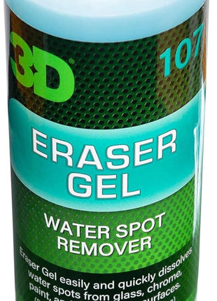 3D Eraser Gel Water Spot Remover – Acidic Gel Formula for Hard Water Spots & Mineral Deposits – Safe for Paint, Glass, Chrome, Plastic & Metal - 16 oz