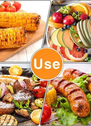 18 Pcs Stainless Steel Corn Cob Holders with Silicone Handle & Convenient Butter Spreading Tool