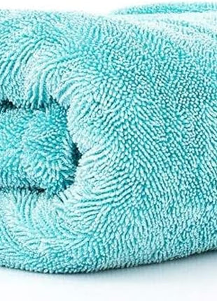 The Rag Company - The Liquid8r - Absorbent 70/30 Blend Microfiber Drying Towel for Cars, Trucks, SUVs, Safe for Detailing + Scratch Free, Twist Loop, 1100gsm, 25in x 36in, Aqua Blue