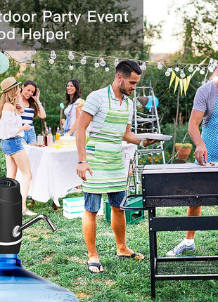 5 Gallon Electric Drinking Portable Water Dispenser, Universal USB Charging Water Bottle Pump For 2-5 Gallon With 2 Silicone