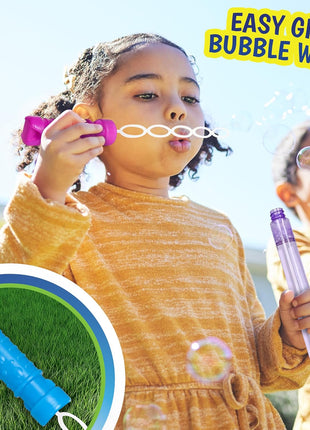 Sunny Days Entertainment Maxx Bubbles 4oz Bubble Wands – 6 Pack Bubble Wand Toy | Summer Fun, Outdoor Birthday Party Favors for Kids, 101799 Blue
