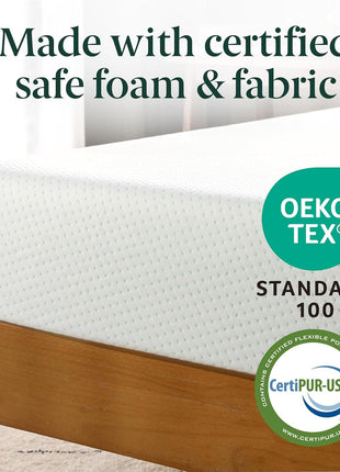 Zinus 5 Inch Twin Green Tea Memory Foam Mattress, Medium Firm Feel | Pressure-Relieving Comfort & Full-Body Support, Naturally Fresh, CertiPUR-US & OEKO-TEX Certified Safe Materials