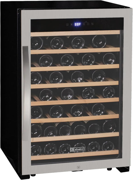 Allavino 22" Wide Cascina Series 55 Bottle Single Zone Stainless Steel Wine Refrigerator KWR55S-1SR