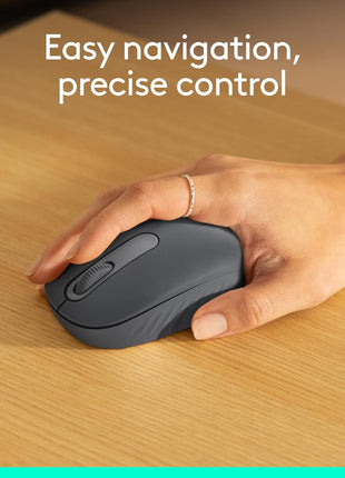 Logitech M196 Compact Ambidextrous Bluetooth Wireless Mouse - Graphite | Bluetooth connectivity, no USB receiver, quiet clicks, 3 non-customizable buttons, 12-month battery life, PC Mac compatible