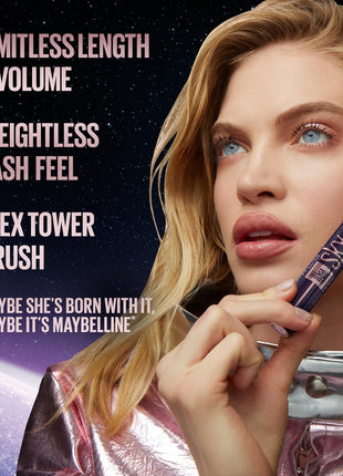 Maybelline Lash Sensational Sky High Waterproof Mascara Makeup, Volumizing, Lengthening, Defining, Curling, Multiplying, Buildable Formula, Very Black, 1 Count
