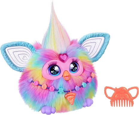 Furby Tie Dye, 15 Fashion Accessories, Interactive Plush Toys for 6 Year Old Girls & Boys & Up, Voice Activated Animatronic