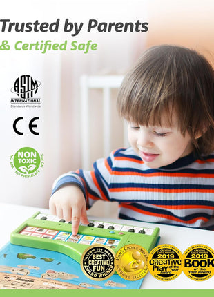 BEST LEARNING My First Piano Book - 20-Key Toy Piano for Kids Ages 3+ | Educational musical toy with 10 nursery rhymes and 6 instrument sounds; birthday gift for 3, 4, 5 year old girls and boys
