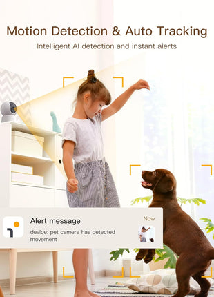 ARENTI 5G Indoor Security Camera, 4MP Pet Camera with Speaker for Dog/Cat, Baby Monitor with Phone App, Dual-Band WiFi, Auto Tracking, Super Night Vision, 2-Way Talk, Cloud & SD Card Storage(P2Q)