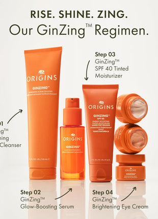 Origins GinZing Energy-Boosting Tinted Moisturizer with SPF 40 | Hydrates & Perfects | Skin Tint with Caffeine and Ginseng, 1.7 Fl Oz
