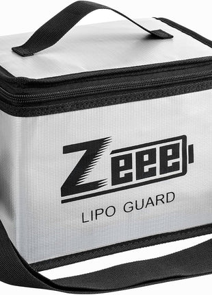 Zeee Fireproof Explosionproof Large Capacity Battery Storage Guard Pouch for Lipo Charge & Storage (8.46 x 6.5 x 5.71 in)