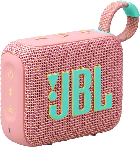 JBL Go 4 - Ultra-Portable Bluetooth Speaker - Pink | Ultra-portable JBL Pro Sound with punchier bass, Up to 7 hours of playtime plus 2 hours with Playtime Boost