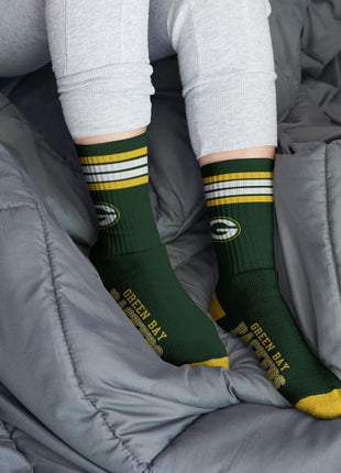 For Bare Feet Men's NFL 4-Stripe Deuce Performance Crew Socks