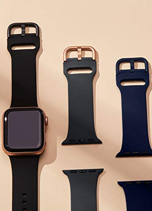 Sport Band Compatible with Apple Watch Bands 49mm 46mm 45mm 44mm 42mm 41mm 40mm 38mm, Soft Silicone Replacement Strap with Classic Clasp for iWatch Series 11 10 9 8 7 6 5 4 3 2 1 SE Ultra Women Men