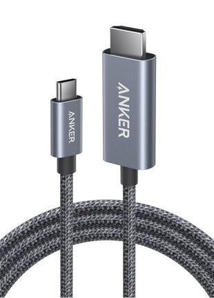 Anker HDMI Cable, 4K@60Hz Ultra-Fast Nylon-Braided USB C to HDMI Cord with Advanced Shielding, Thunderbolt 5/4/3, for MacBook, iPad, iPhone, HD TV, and More (6FT,Black)