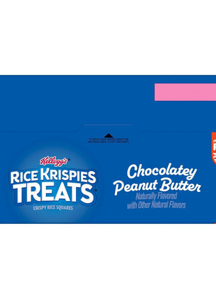 Rice Krispies Treats Crispy Rice Squares, Snack Bars, Chocolatey Peanut Butter, 10.8oz Box (14 Count)