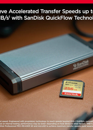 SANDISK 256GB Extreme SDXC UHS-I Memory Card - C10, U3, V30, 4K, UHD, SD Card - SDSDXVV-256G-GNCIN