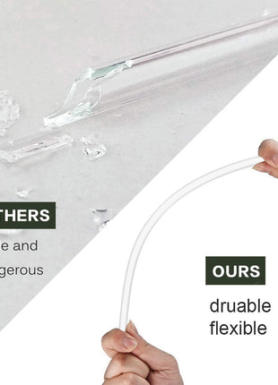Replacement Straw Compatible with Stanley 40 oz 30 oz Cup Tumbler, 6 Pack Reusable Straw with Cleaning Brush, Plastic, Clear