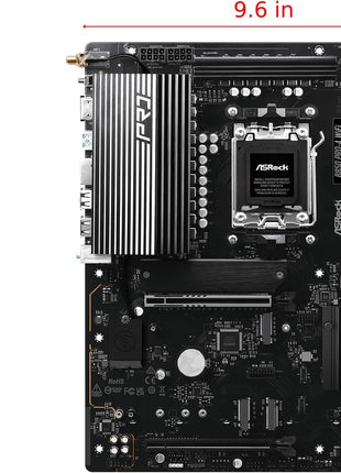 ASRock AMD B850 Pro A WiFi 6E Socket AM5 Ryzen 9000, 8000 and 7000 Series DDR5 up to 8000+ (OC) MHz 256GB ATX Motherboard M.2 SATA3 6.0 Gb/s PCIe 5.0 BIOS Flashback Realtek 2.5G LAN