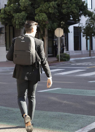 CODi Terra 100% Recycled Grey 15.6 inch Backpack with Antimicrobial Coating