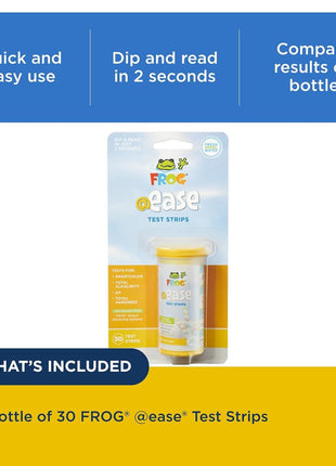 FROG @Ease Test Strips for Hot Tubs and Swim Spas - Test Strip with Out Indicator for FROG @Ease SmartChlor Cartridges, pH, Total Alkalinity and Total Hardness - 30 Test Strips