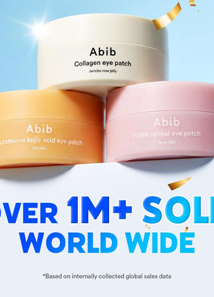 Abib Vegan Collagen Eye Patches for Wrinkles & Fine Line with Jericho Rose Jelly & Peptides, 60 Count, Korean Skin Care
