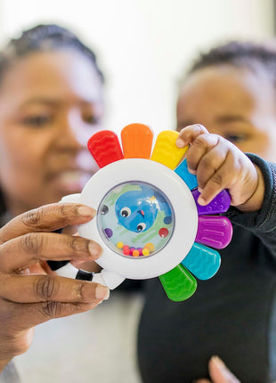 Baby Einstein Outstanding Opus The Octopus Sensory Rattle & Teether Multi-Use Toy, BPA Free & Chillable, 3 Months & up, Multicolored
