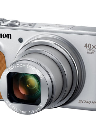 Canon PowerShot SX740 HS, Point and Shoot Digital Camera, Optical Zoom, 4K Video, Silver | 4K Video, Optical Zoom, Powered by a 20.3MP High-Sensitivity CMOS sensor