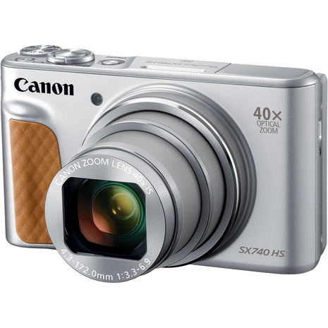 Canon PowerShot SX740 HS, Point and Shoot Digital Camera, Optical Zoom, 4K Video, Silver | 4K Video, Optical Zoom, Powered by a 20.3MP High-Sensitivity CMOS sensor