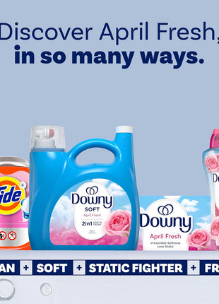 Downy Fabric Softener Liquid, April Fresh Scent, 140 fl oz, 190 Loads, HE Compatible, Downy Fabric Softener, Liquid Fabric Softener, Laundry