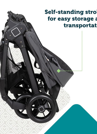 Safety 1st Smooth Ride Travel System Stroller and OnBoard FLX Infant Car Seat, Newborn to Toddler Baby Combo, Easy-Install, Large Canopy, Ample Storage, Foldable, Rear-Facing 4-30 lbs, Monument