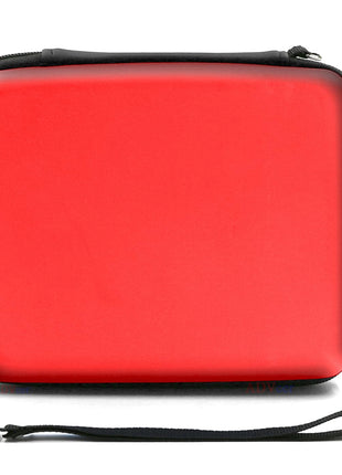ADVcer 2DS Case, EVA Waterproof Hard Shield Protective Carrying Case with Hand Wrist Strap and Double Zipper Compatible with Nintendo 2DS (Reddish Orange)