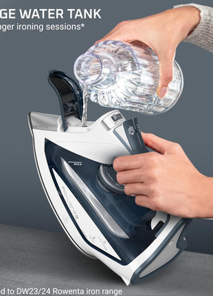 Rowenta Iron Steamer for Clothes, Powerful Steam Iron with Steamers, Focus Stainless Steel Soleplate, 400 Microsteam Holes, Lightweight, Leakproof, 1725 Watts, DW5280