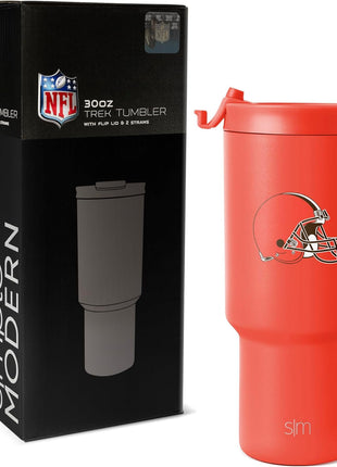 Simple Modern Officially Licensed NFL 30oz Tumbler with Flip Lid and Straws | Football Insulated Stainless Steel Cup | Gifts for Men Women | Trek Collection