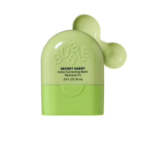 Bubble Skincare Secret Agent Color Correcting Balm Redness Fix - Green Color Corrector for Facial Redness - Soothing Skincare for Light to Medium Skin Tones (15 ml)