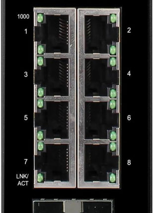 Tripp Lite Industrial 8 Port Ethernet Network Switch 10/100 Mbps -40° to 167°F Temperature Range Unmanaged TAA Compliant DIN Mount (NGI-U08C2)