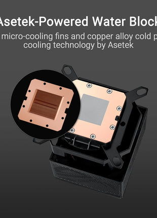 ASUS ROG RYUJIN III WB CPU Water Block-Intel LGA 1700, 1200, 115X, AMD Socket AM4, AM5 Asetek Copper Cold Plate Black, 178 Micro-Cooling, 3.5" Full Color LCD Display, Embedded VRM Fan, 3 Year Warranty