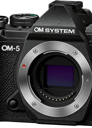 OM SYSTEM Olympus OM-5 Black Micro Four Thirds System Camera Outdoor Camera Weather Sealed Design 5-Axis Image Stabilization 50MP Handheld High Res Shot | Weather Sealed Design 5-Axis Image Stabilization 50MP Handheld