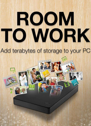 Seagate Portable 4TB External Hard Drive HDD 鈥?USB 3.0 for PC, Mac, Xbox, & PlayStation - 1-Year Rescue Service (SRD0NF1)